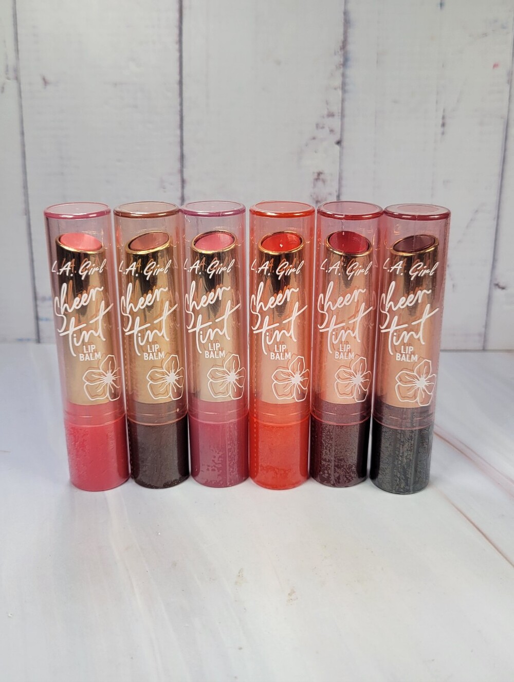 6 Piece L.A. Girl Hydrating Sheer Tint Lip Balm Bundle NEW!